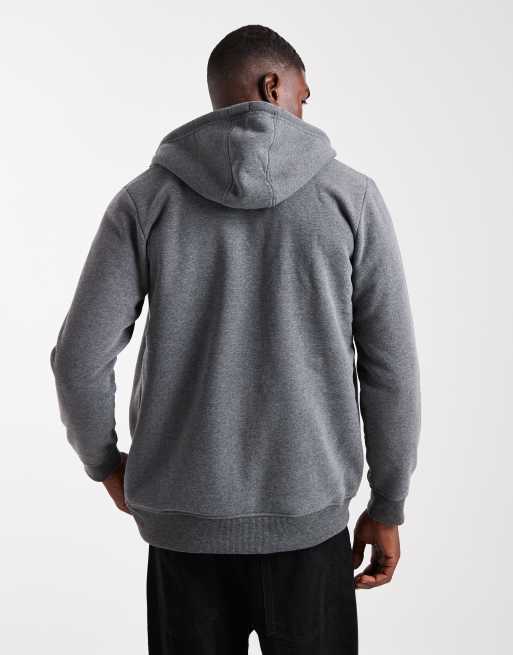 Brave Soul zip-through hoodie with drawcords in charcoal grey, 5 of 5
