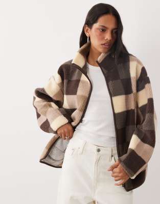 Brave Soul Zip Up Fleece In Multi