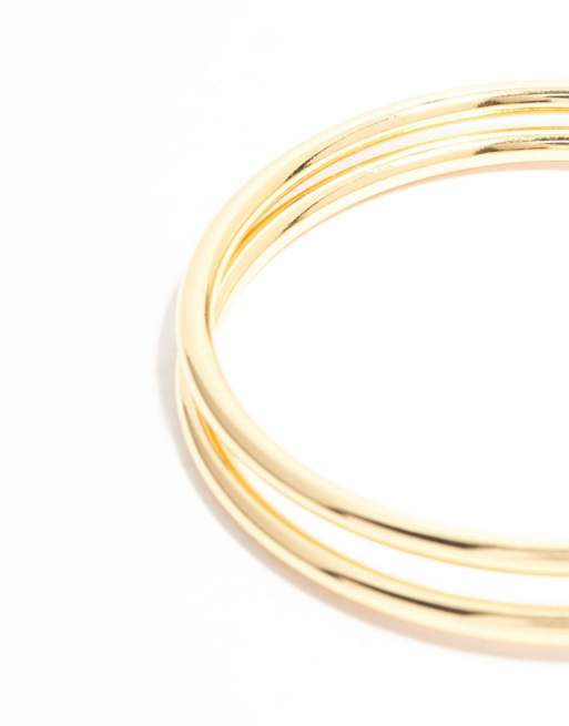Brazalete dorado de varias hileras chapado en oro de Lovisa, 3 de 3