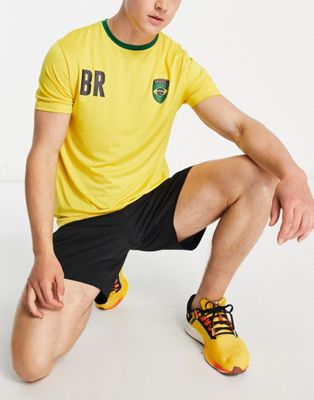 Threadbare Brazil football supporters t-shirt in yellow - ASOS Price Checker