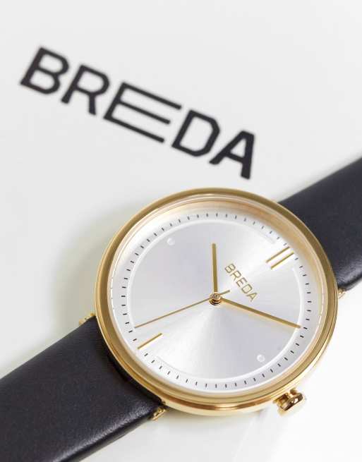 Breda agnes watch with black strap