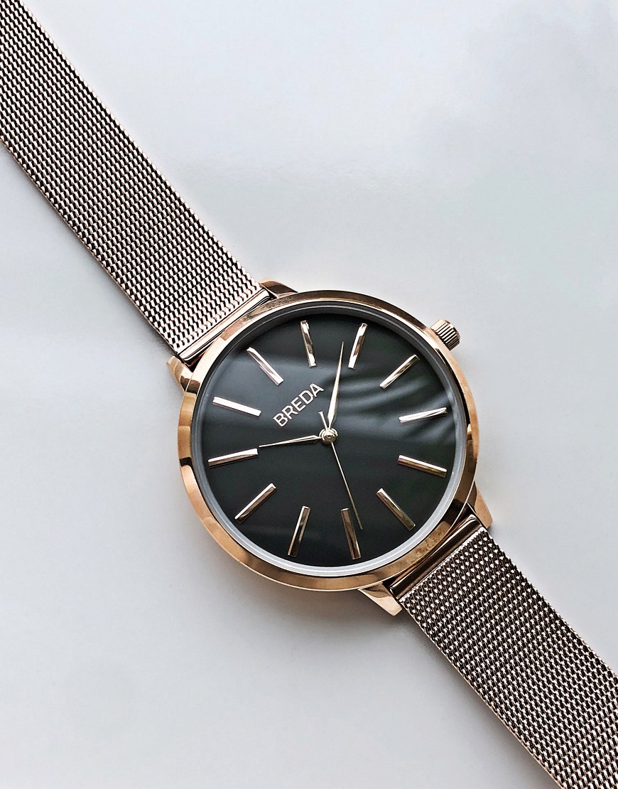 Breda - Joule - Gouden mesh horloge