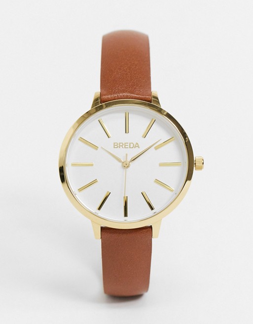 Breda joule watch with brown strap
