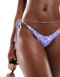 [Bright Swimwear] Bright Swimwear Maria Flash Dance tie side bikini bottoms in purple M Purple