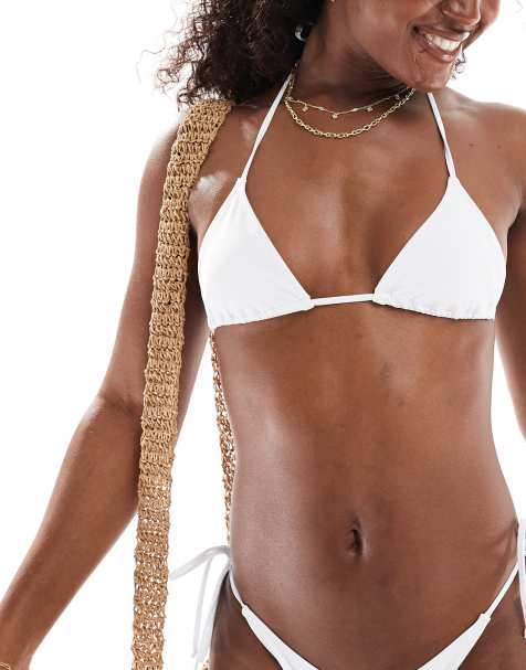 Bright Swimwear - Maria - Trekantsbikinitop i hvid - view 1