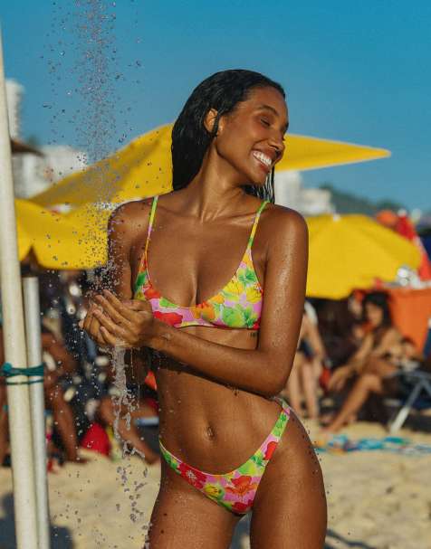 Bright Swimwear Sofie florence deep bikini top and bottom set - view 1