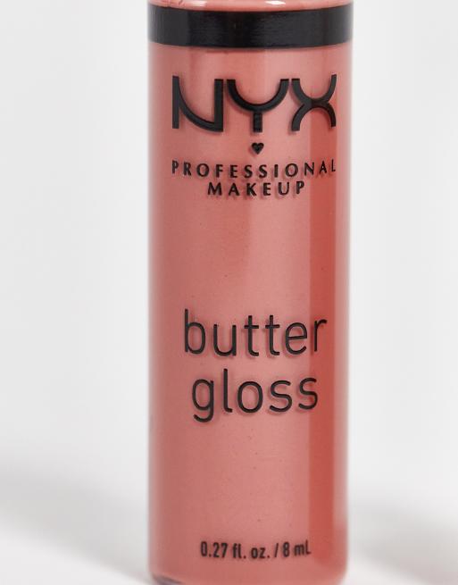 Brillo de labios Butter Gloss de NYX Professional Makeup: Tono Sugar High, 3 de 4