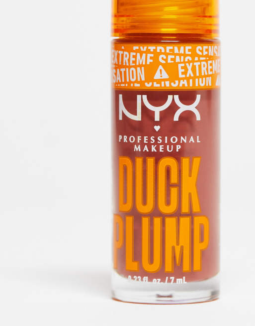 Brillo de labios voluminizador Duck Plump de NYX Professional Makeup: Brick Of Time, 3 de 4