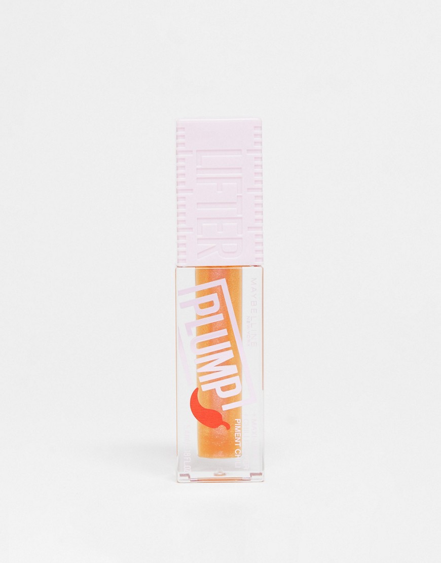 brillo de labios voluminizador lifter plump de maybelline: tono hot honey-rosa