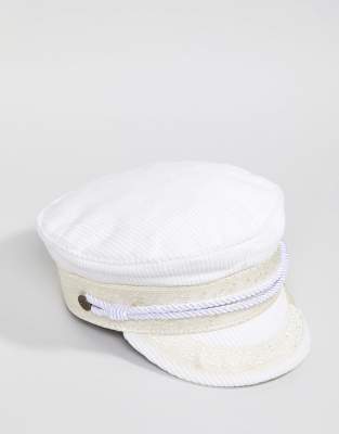 white baker boy hat