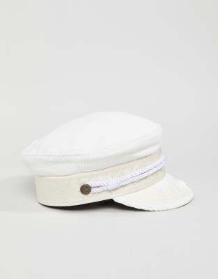 white baker boy hat