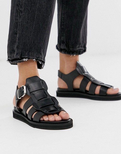 Bronx black leather chunky gladiator sandal | ASOS