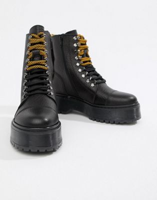 chunky sole hiker boots