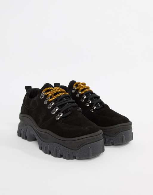 Bronx black suede sole sneakers