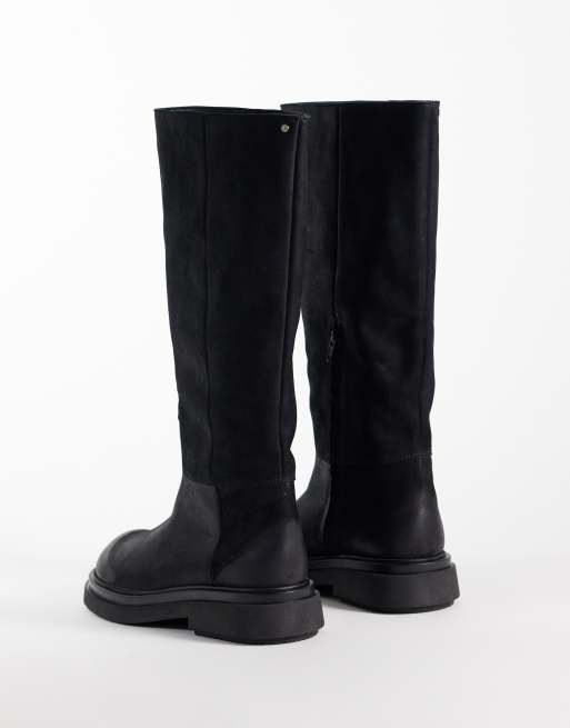 Bronx - botas hasta la rodilla Jay-laa en cuero negro, 4 de 4