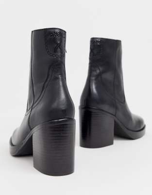 boots homme noir talon carré