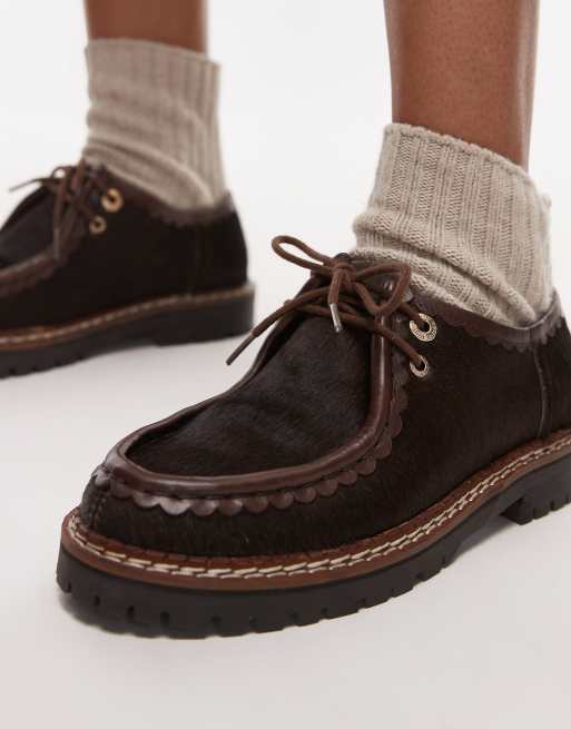 Bronx – Bruna loafers med snörning, 3 av 4