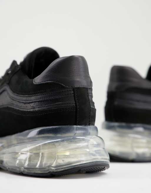 chunky clear sole trainers in black | ASOS