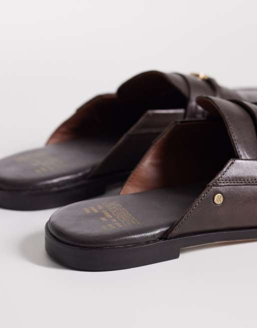 Bronx Colby loafer mules in coffee bean , 4 of 4