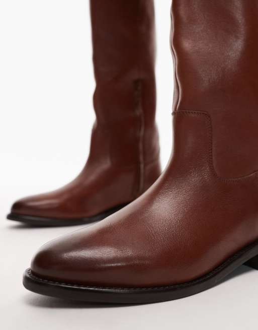 Bronx fe-lise buckle detail riding boot in tan, 3 of 4