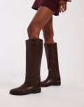 [Bronx] Bronx Fe-Lise buckle detail riding boots in coffee bean-Brown 36 Coffee bean