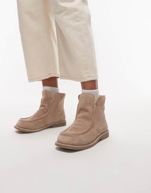 Bronx – Flauschige, gemütliche Stiefel aus Wildleder in Hafermilchbraun, 2 von 4