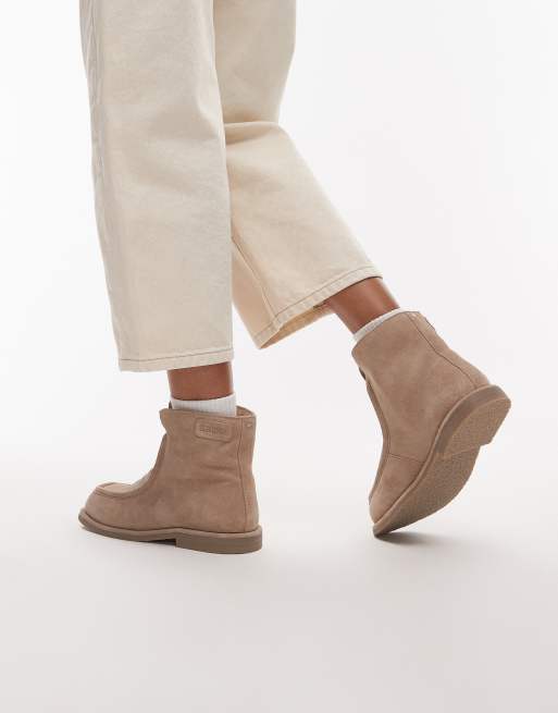 Bronx – Flauschige, gemütliche Stiefel aus Wildleder in Hafermilchbraun, 4 von 4