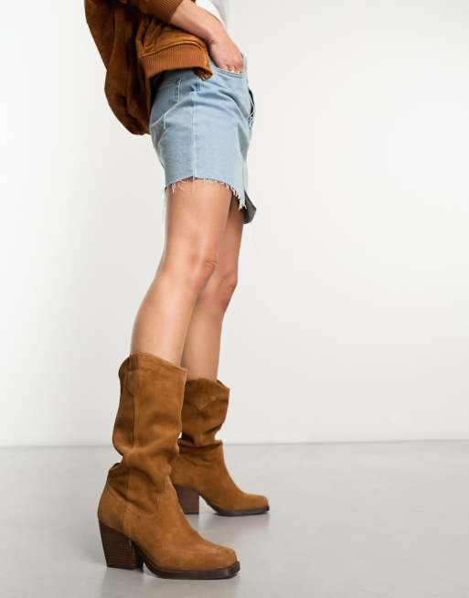 Chestnut suede cheap boots