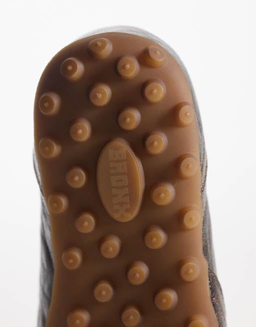 Bronx Gravit-yy low top sneakers in brown heavy tumbled leather, 4 of 5