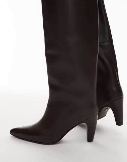 Bronx - Jadey - Bottes hauteur genou en cuir - Marron, 3 de 4