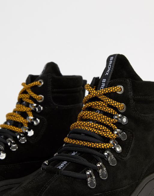 Bronx black suede hot sale chunky sole trainers