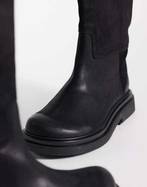Bronx Jay-laa bottes montantes en cuir noir, 3 de 4