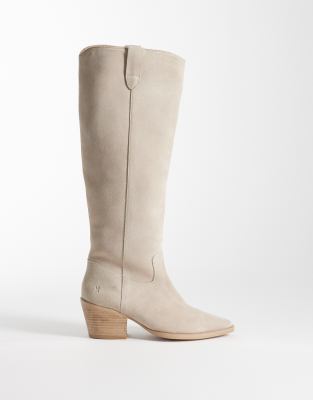 Jukeson - Cuissardes en daim style western - Sable-Neutre 39