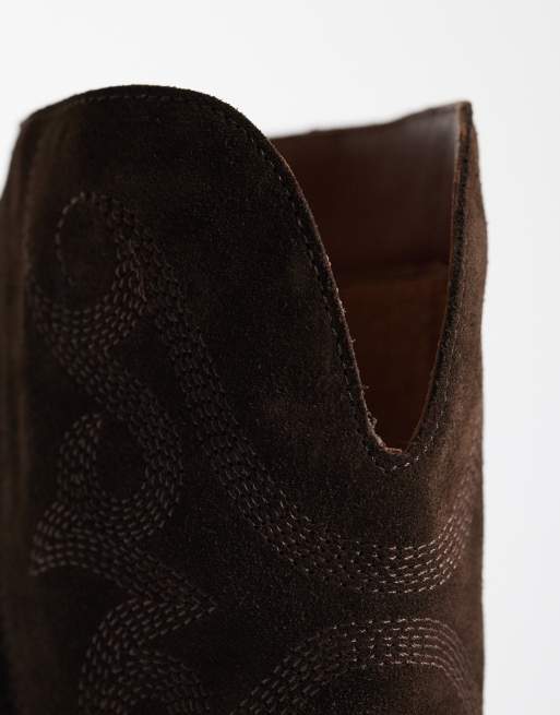 Bronx – Jukeson – Westernstiefel aus Wildleder in Espresso mit Quastendetails, 2 von 4