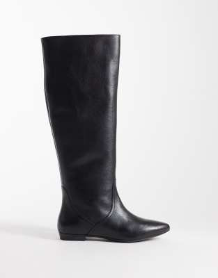 Bronx Kenda-ll Ruched Knee Boots In Black