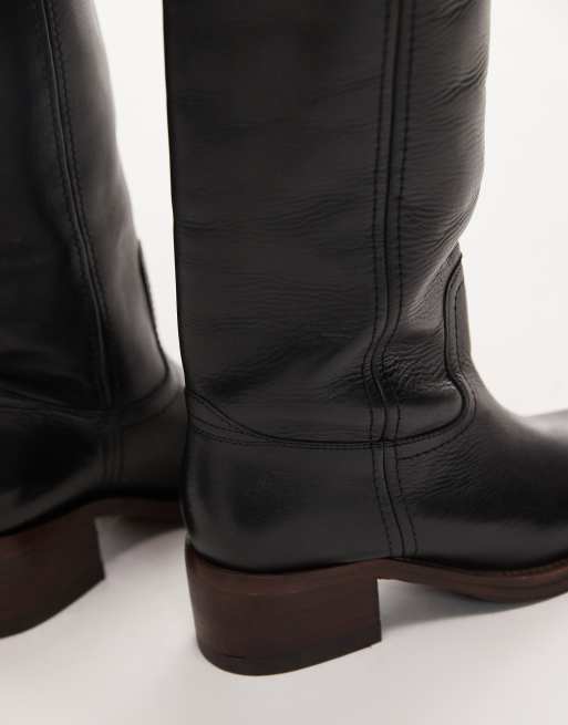 Bronx – Ky-ley – Kniehohe Stiefel aus Vintage-Leder in Schwarz, 4 von 4