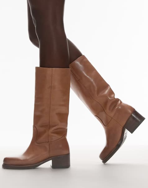 Bronx Ky-ley riding knee boot in cognac - view 1