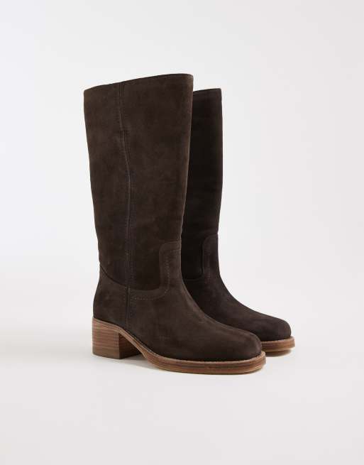 Bronx - Ky-ley - Stivaletti western in camoscio color caffè, 2 di 4
