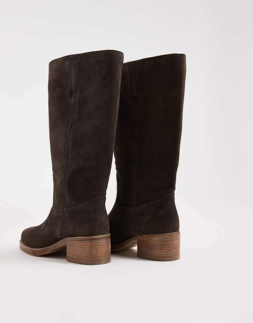 Bronx Ky-ley western boots in suede coffee bean, 4 of 4