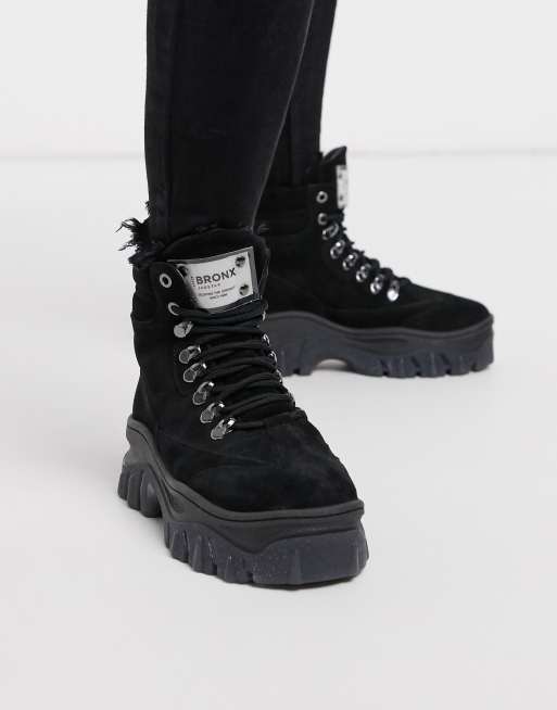 Bronx Leather Chunky Hiker Boot Asos