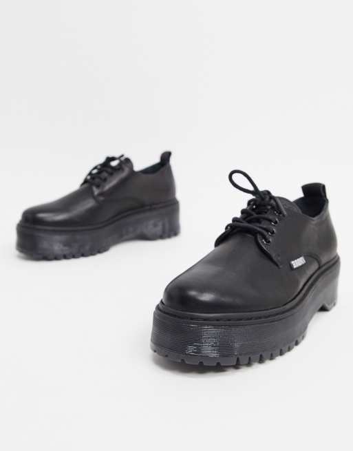 Bronx leather chunky lace up shoe