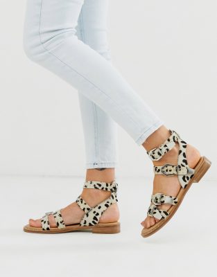 dalmation print sandals