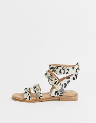 dalmation print sandals