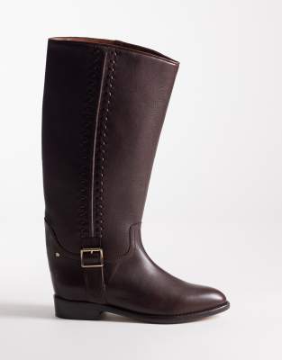 Bronx Leni-jo Riding Knee Boots In Burgundy