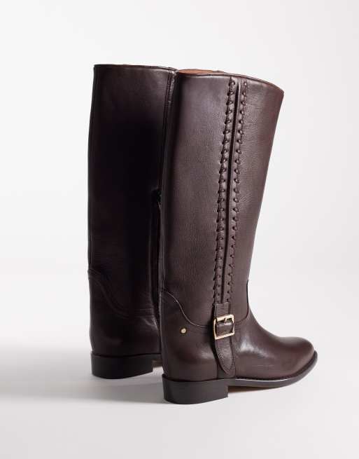 Bronx Leni-jo riding knee boots in coffee bean leather, 2 of 4