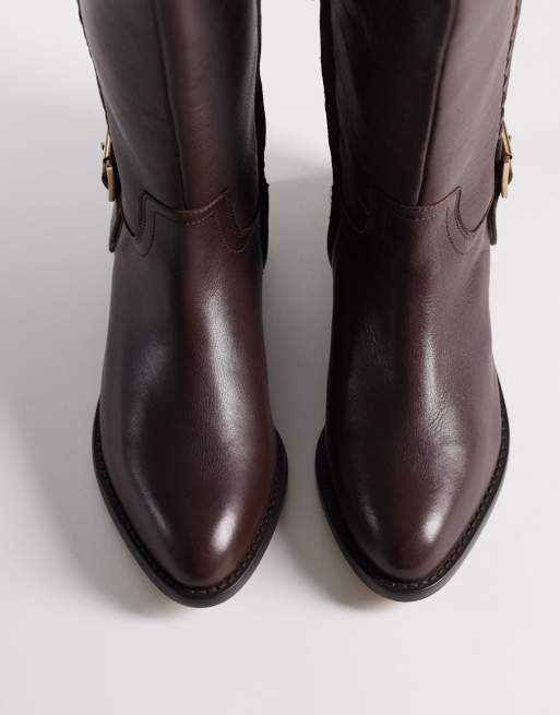 Bronx Leni-jo riding knee boots in coffee bean leather, 3 of 4
