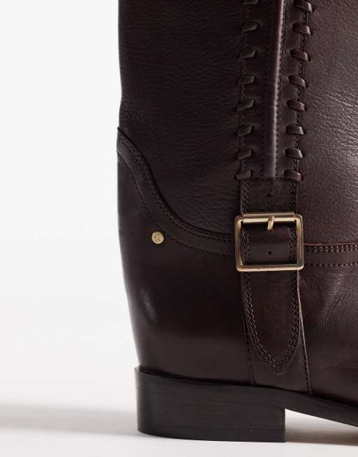 Bronx Leni-jo riding knee boots in coffee bean leather, 4 of 4