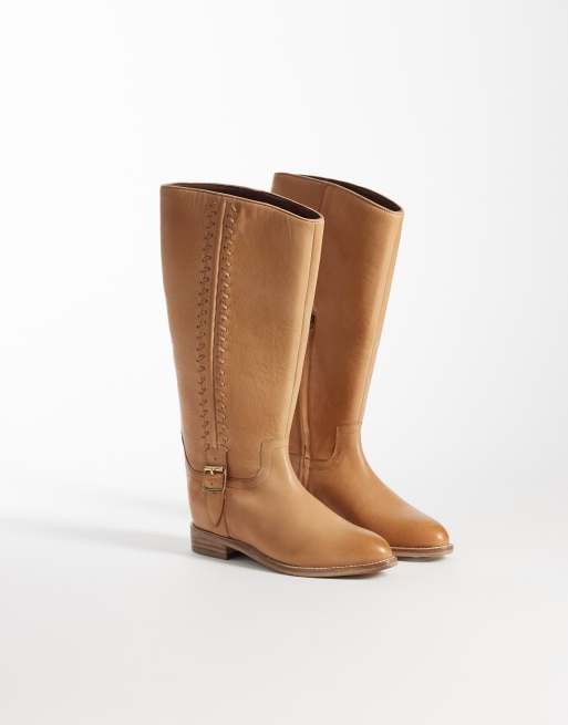 Bronx - Leni-jo - Stivali al ginocchio stile equitazione in pelle colore naturale, 2 di 4