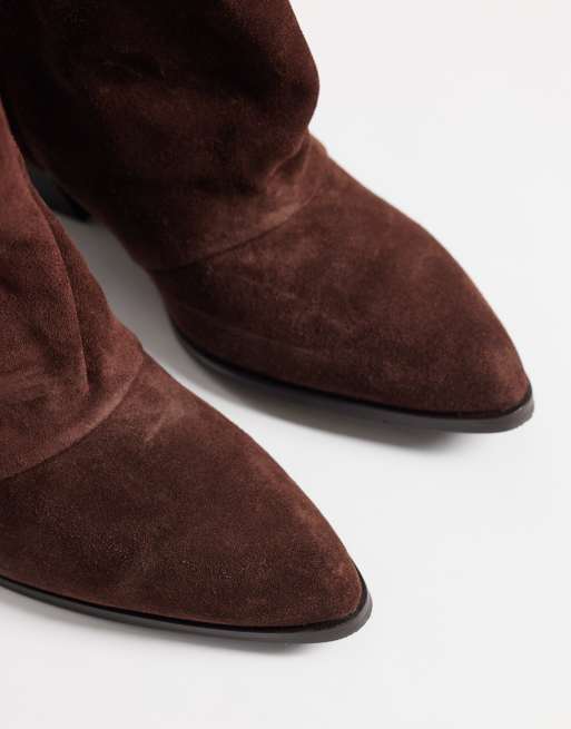 Bronx Lizz-y Western-Stiefel mit Reißverschluss in Wildleder, coffee bean, 3 von 4