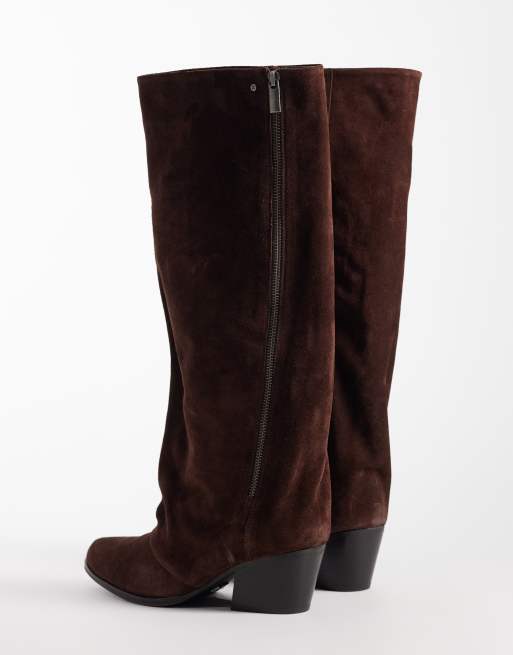 Bronx Lizz-y Western-Stiefel mit Reißverschluss in Wildleder, coffee bean, 4 von 4